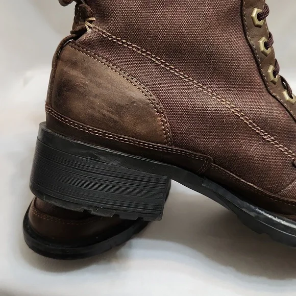 Timberland Genuine Leather Canvas Lace-up boots (w size 8.5) - Picture 10 of 16